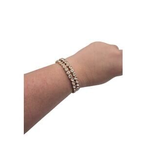 Dazzling Double-Row Rhinestone Sparkly Bracelet